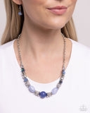 Refined Redux - Blue Necklace - Paparazzi Accessories Necklace Bedazzle Me Pretty Mobile Fashion Boutique