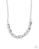 Refined Redux - Silver Necklace - Paparazzi Accessories Necklace Bedazzle Me Pretty Mobile Fashion Boutique