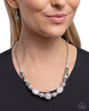 Refined Redux - Silver Necklace - Paparazzi Accessories Necklace Bedazzle Me Pretty Mobile Fashion Boutique