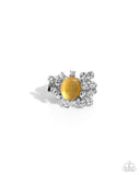 Reflective Rarity - Yellow Ring - Paparazzi Accessories Ring Bedazzle Me Pretty Mobile Fashion Boutique