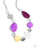 Reflective Redux - Purple Necklace - Paparazzi Accessories Necklace Bedazzle Me Pretty Mobile Fashion Boutique