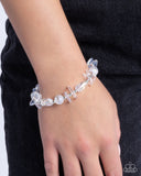 Reflective Ritardando - White Bracelet - Paparazzi Accessories Bracelet Bedazzle Me Pretty Mobile Fashion Boutique