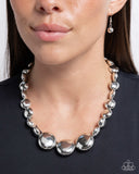 Reflective Roar - Silver Necklace - Paparazzi Accessories Necklace Bedazzle Me Pretty Mobile Fashion Boutique
