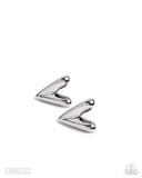 Reflective Romance - Silver Post Earrings - Paparazzi Accessories Post Earrings Bedazzle Me Pretty Mobile Fashion Boutique