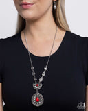 Refreshing Reality - Red Necklace - Paparazzi Accessories Necklace Bedazzle Me Pretty Mobile Fashion Boutique