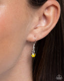 Refreshing Refinement - Yellow Necklace - Paparazzi Accessories Necklace Bedazzle Me Pretty Mobile Fashion Boutique