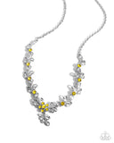 Refreshing Refinement - Yellow Necklace - Paparazzi Accessories Necklace Bedazzle Me Pretty Mobile Fashion Boutique