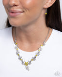 Refreshing Refinement - Yellow Necklace - Paparazzi Accessories Necklace Bedazzle Me Pretty Mobile Fashion Boutique