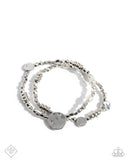 Refreshing Rumba - White Bracelet - Paparazzi Accessories Bracelet Bedazzle Me Pretty Mobile Fashion Boutique