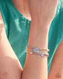 Refreshing Rumba - White Bracelet - Paparazzi Accessories Bracelet Bedazzle Me Pretty Mobile Fashion Boutique