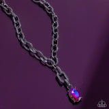Refulgent Recognition - Purple Necklace - Paparazzi Accessories Necklace Bedazzle Me Pretty Mobile Fashion Boutique