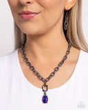 Refulgent Recognition - Purple Necklace - Paparazzi Accessories Necklace Bedazzle Me Pretty Mobile Fashion Boutique