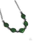 Refulgent Reformation - Green Necklace - Paparazzi Accessories Necklace Bedazzle Me Pretty Mobile Fashion Boutique
