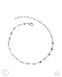 Relaxed Radiance - Silver Anklet - Paparazzi Accessories Anklet Bedazzle Me Pretty Mobile Fashion Boutique
