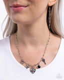 Reminiscent Reveal - Black Necklace - Paparazzi Accessories Necklace Bedazzle Me Pretty Mobile Fashion Boutique