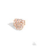 Repetitive Rose - Gold Ring - Paparazzi Accessories Ring Bedazzle Me Pretty Mobile Fashion Boutique