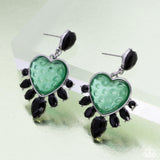 Resort Radiance - Green Post Earrings - Paparazzi Accessories Post Earrings Bedazzle Me Pretty Mobile Fashion Boutique