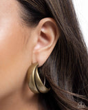 Restless Radiance - Brass Earrings - Paparazzi Accessories Earrings Bedazzle Me Pretty Mobile Fashion Boutique
