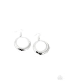 Retro Radius - Silver Earrings - Paparazzi Accessories Earrings Bedazzle Me Pretty Mobile Fashion Boutique