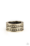 Rev Up - Brass Ring - Paparazzi Accessories Ring Bedazzle Me Pretty Mobile Fashion Boutique