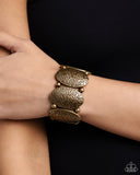 River Realm - Brass Bracelet - Paparazzi Accessories Bracelet Bedazzle Me Pretty Mobile Fashion Boutique