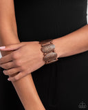 River Realm - Copper Bracelet - Paparazzi Accessories Bracelet Bedazzle Me Pretty Mobile Fashion Boutique