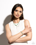 Robust Refinement - Green Bracelet - Paparazzi Accessories Bracelet Bedazzle Me Pretty Mobile Fashion Boutique