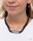 Rockstar Radiance - Black Necklace - Paparazzi Accessories Necklace Bedazzle Me Pretty Mobile Fashion Boutique