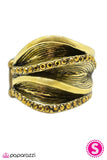 Rolling In The Deep - Brass Ring - Paparazzi Accessories Ring Bedazzle Me Pretty Mobile Fashion Boutique