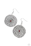 Rolling Radiance - Red Earrings - Paparazzi Accessories Earrings Bedazzle Me Pretty Mobile Fashion Boutique