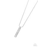 Roman Report - Silver Mens Necklace - Paparazzi Accessories Mens Necklace Bedazzle Me Pretty Mobile Fashion Boutique