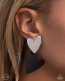 Romantic Occasion - Black Clip-On Earrings - Paparazzi Accessories Clip-On Bedazzle Me Pretty Mobile Fashion Boutique