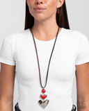Romantic Refuel - Red Necklace - Paparazzi Accessories Necklace Bedazzle Me Pretty Mobile Fashion Boutique