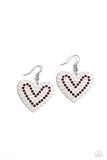 Romantic Reunion - White Earrings - Paparazzi Accessories Earrings Bedazzle Me Pretty Mobile Fashion Boutique