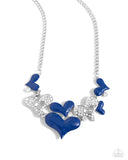 Room in My Heart for More - Blue Necklace - Paparazzi Accessories Necklace Bedazzle Me Pretty Mobile Fashion Boutique