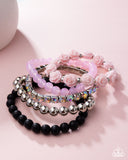 Rose Garden Grandeur - Pink Bracelet - Paparazzi Accessories Bracelet Bedazzle Me Pretty Mobile Fashion Boutique