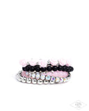 Rose Garden Grandeur - Pink Bracelet - Paparazzi Accessories Bracelet Bedazzle Me Pretty Mobile Fashion Boutique