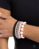 Rose Garden Grandeur - Pink Bracelet - Paparazzi Accessories Bracelet Bedazzle Me Pretty Mobile Fashion Boutique