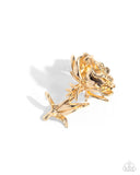 Rose Period - Gold Ring - Paparazzi Accessories Ring Bedazzle Me Pretty Mobile Fashion Boutique