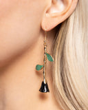 Rose Reality - Black Earrings - Paparazzi Accessories Earrings Bedazzle Me Pretty Mobile Fashion Boutique