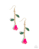 Rose Reality - Pink Earrings - Paparazzi Accessories Earrings Bedazzle Me Pretty Mobile Fashion Boutique