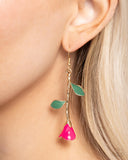 Rose Reality - Pink Earrings - Paparazzi Accessories Earrings Bedazzle Me Pretty Mobile Fashion Boutique