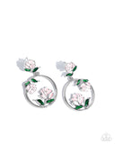 ROSE to You - Pink Post Earrings - Paparazzi Accessories Post Earrings Bedazzle Me Pretty Mobile Fashion Boutique