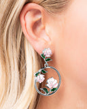 ROSE to You - Pink Post Earrings - Paparazzi Accessories Post Earrings Bedazzle Me Pretty Mobile Fashion Boutique