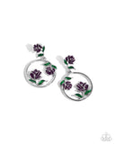 ROSE to You - Purple Post Earrings - Paparazzi Accessories Post Earrings Bedazzle Me Pretty Mobile Fashion Boutique