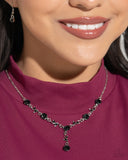 ROSE Without Saying... - Black Necklace - Paparazzi Accessories Necklace Bedazzle Me Pretty Mobile Fashion Boutique