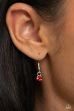 ROSE Without Saying... - Red Necklace - Paparazzi Accessories Necklace Bedazzle Me Pretty Mobile Fashion Boutique