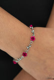 Roses Supposes - Pink Bracelet - Paparazzi Accessories Bracelet Bedazzle Me Pretty Mobile Fashion Boutique