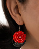 Rosy Reception - Red Complete Look  - Paparazzi Accessories Bedazzle Me Pretty Mobile Fashion Boutique