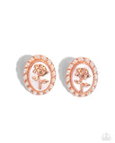 Rosy Relic - Copper Post Earrings - Paparazzi Accessories Post Earrings Bedazzle Me Pretty Mobile Fashion Boutique